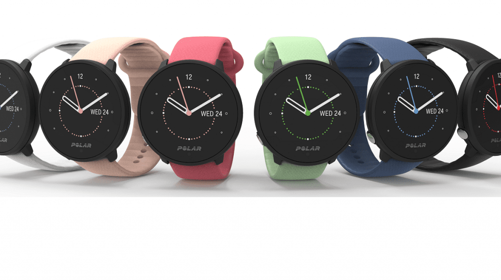 Modelos do Polar Unite, o melhor relógio monitor cardíaco com várias cores